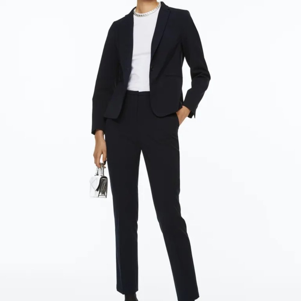 H&M Navy Blue Blazer Suit Jacket